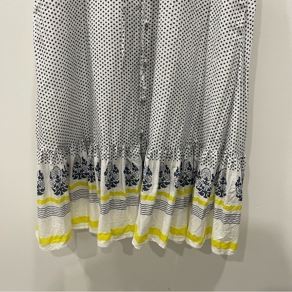 Lucky Brand Sleeveless Button Front Drawstring Long Midi Dress Polka Dot Medium - Picture 5 of 9